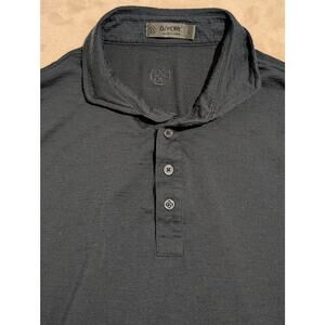 G/FORE Men’s Heathered Navy Blue Tech Performance Golf Polo Shirt Large